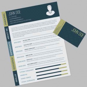 Simple cv with business card